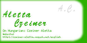 aletta czeiner business card